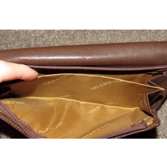 Vintage Gino Velentini Vera Pelle Brown Leather Tri Fold Wallet - Picture 3 of 12